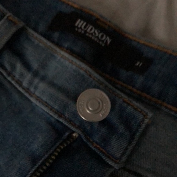 💥HP💥 HUDSON Los Angeles Barbara  Skinny front slit raw hem sz 31 - Picture 5 of 12